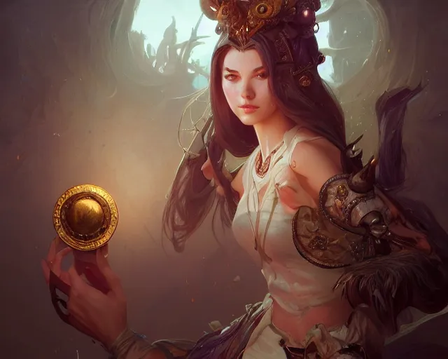 Image similar to photography of muxxi, deep focus, d & d, fantasy, intricate, elegant, highly detailed, digital painting, artstation, concept art, matte, sharp focus, illustration, hearthstone, art by artgerm and greg rutkowski and alphonse mucha