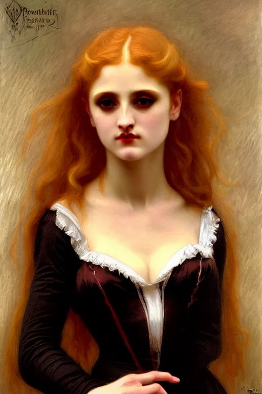 Image similar to victorian vampire blondes, painting by rossetti bouguereau, detailed art, artstation