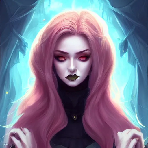Image similar to a portrait of a alluring vampire, art by lois van baarle and loish and ross tran and rossdraws and sam yang and samdoesarts and artgerm, digital art, highly detailed, intricate, sharp focus, Trending on Artstation HQ, deviantart, unreal engine 5, 4K UHD image