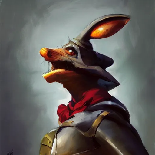 Image similar to greg manchess portrait painting of partially armored doormouse from alice in wonderland as overwatch character, medium shot, asymmetrical, profile picture, organic painting, sunny day, matte painting, bold shapes, hard edges, street art, trending on artstation, by huang guangjian, gil elvgren, ruan jia, randy vargas, greg rutkowski