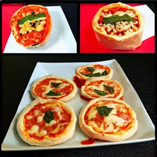 Image similar to pizza sushi