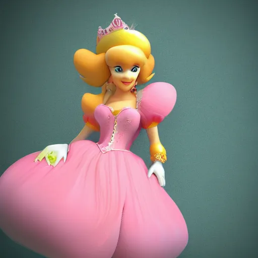Image similar to photo of princess peach posing, ultra details