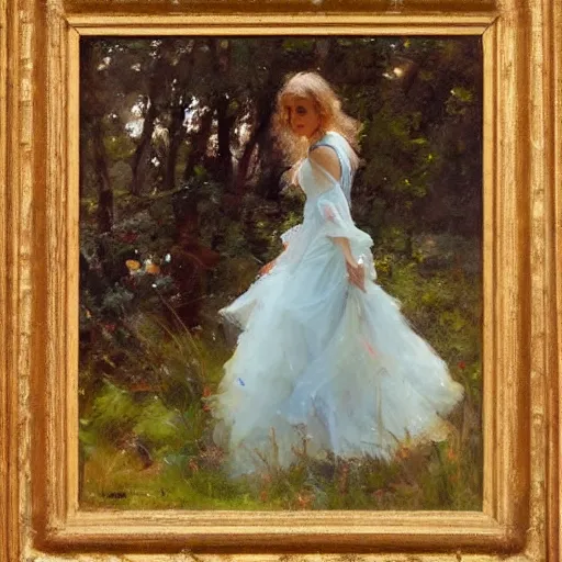 Prompt: a portrait of a young woman in a scenic environment by daniel f. gerhartz
