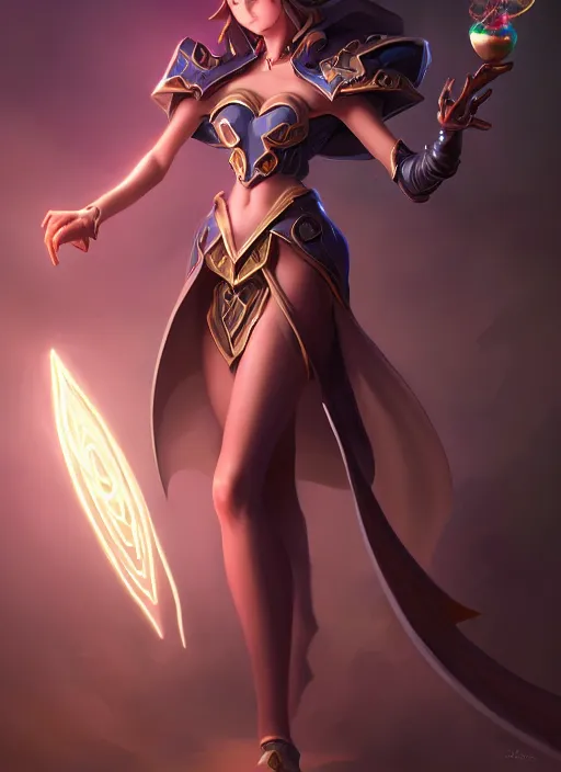 Image similar to dark fantasy female dark magician with perfect hands and perfect legs surrounded by elements and glowing magic, wide angle view, fullbody view, highly detailed, qichao wang, artgerm, cushart krenz, zeronis, trending on artstation, soft light, sharp edges, illustration, character design, concept art