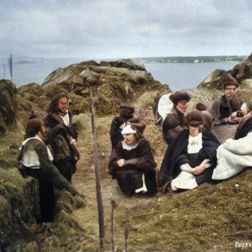 Image similar to photo of breton people, color, contemporary