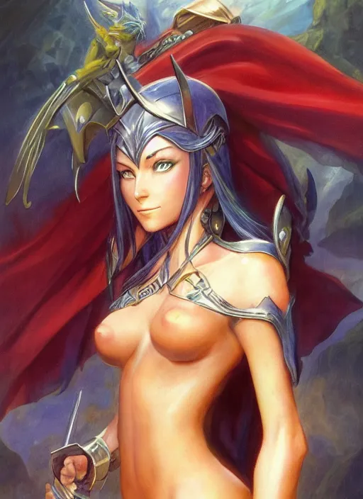 Prompt: portrait of nephenee from fire emblem radiant dawn, painted by boris vallejo and julie bell and luis royo, trending on artstation, D&D, soft lighting, HD, sharp focus, intricate, masterpiece, concept art, character design