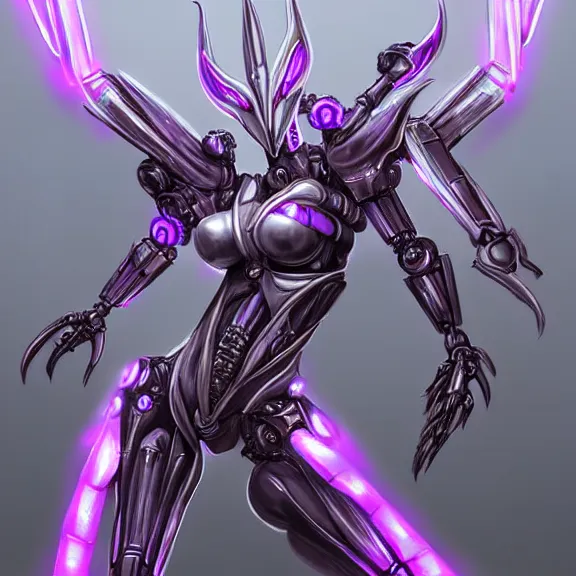 Image similar to extremely detailed mawshot of a giant beautiful stunning goddess anthropomorphic hot robot mecha female dragon, silver sharp streamlined armor, detailed hot maw, glowing Purple LED eyes, eating and swallowing a tiny woman as food, micro pov, vore art, dragon art, warframe fanart, Destiny fanart, macro art, furry art, furaffinity, DeviantArt, Eka's Portal, G6