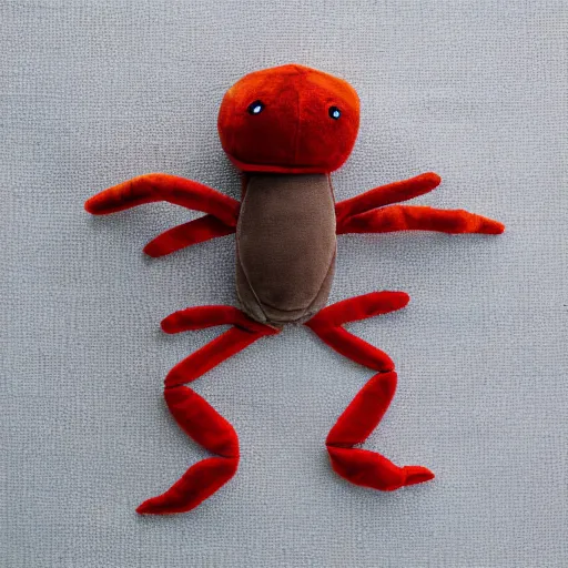 Prompt: A crab, plush doll, 8k