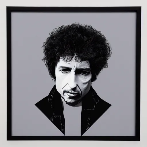 Prompt: bob dylan, geometric, polygon, hyperrealist