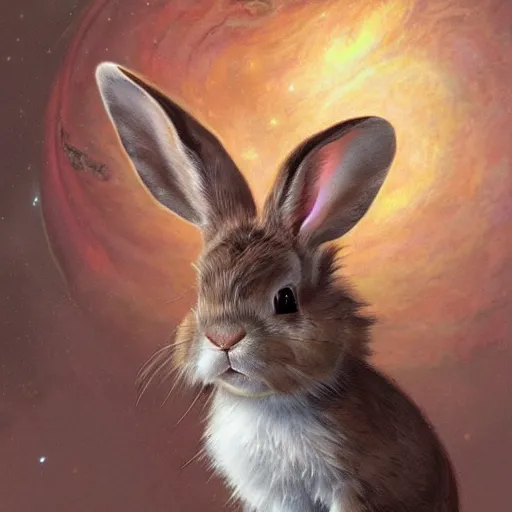 Image similar to Brown dwarf bunny rabbit with white nose as a fantasy D&D character, portrait art by Donato Giancola and James Gurney, digital art, trending on artstation