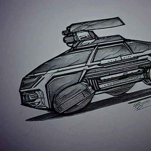 Prompt: futuristic vehicle concept, etch a sketch art