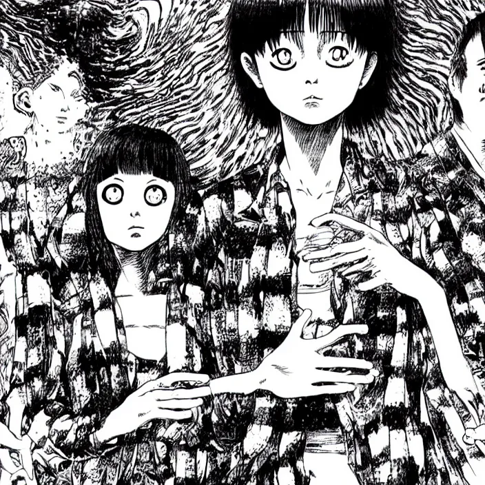 Image similar to Junji Ito manga artwork