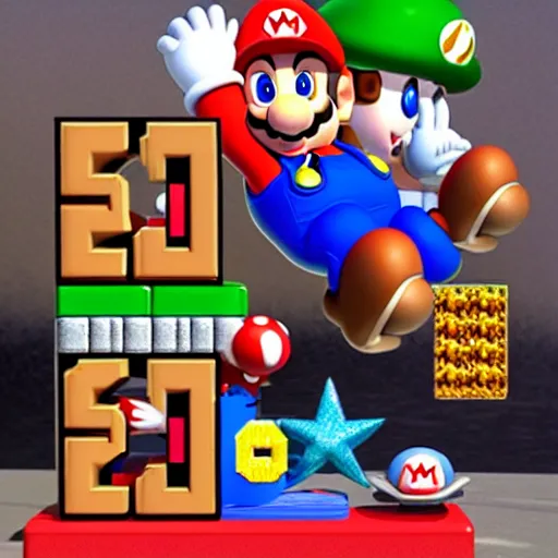 Image similar to super mario getting a star