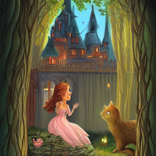 Prompt: fairytale, illustration by scott gustafson