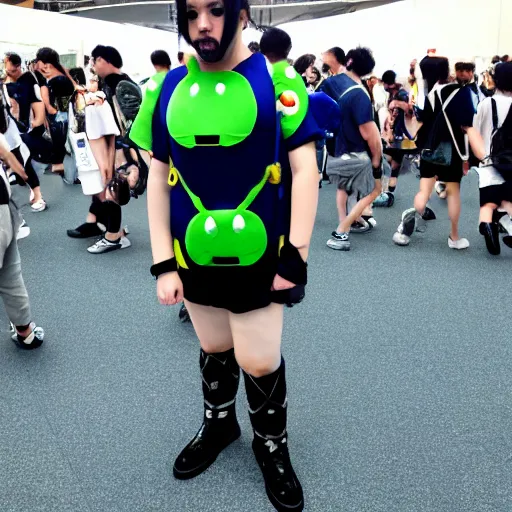 Prompt: cosplay of vinny from vinesauce at summer comiket 2 0 1 9