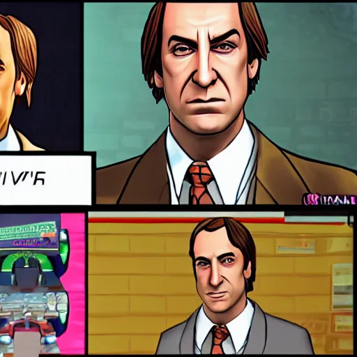 Image similar to saul goodman in various video games