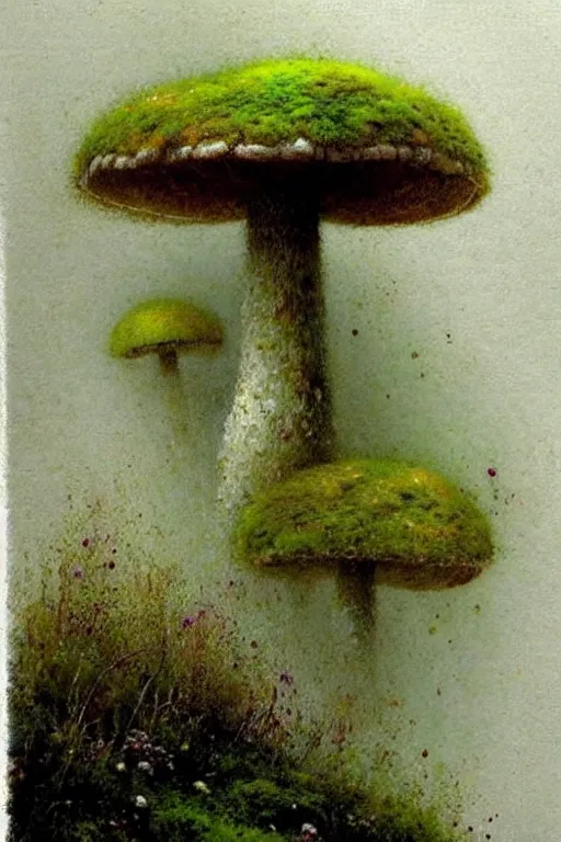 Prompt: soft texture muted saturation!!!!!!!!!!! ( ( ( ( painterly giant flowers, giant mushrooms, moss granular dripping running. ) ) ) ) ) by jean baptiste monge!!!!!!!!!!!!!!!!!!!!!!!!!!!!!!