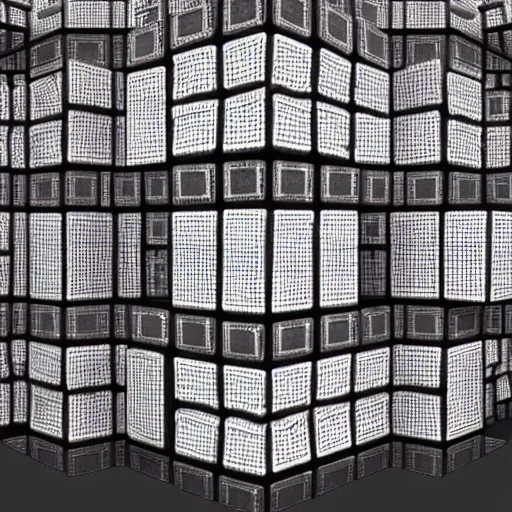 Prompt: menger sponge fractal cube, unreal engine, volumetric lighting, trending on artstation