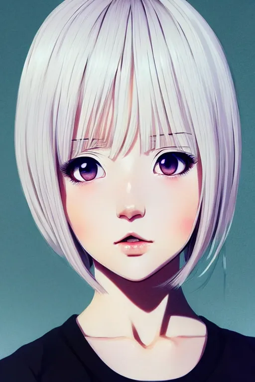 Prompt: portrait Anime girl, cute-fine-face, white-hair pretty face, realistic shaded Perfect face, fine details. Anime. realistic shaded lighting by Ilya Kuvshinov by Ilya Kuvshinov by Ilya Kuvshinov by Ilya Kuvshinov by Ilya Kuvshinov