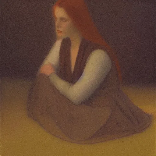 Image similar to a painting in the style of piotr turek and in the style of alphonse osbert and in the style of charles dulac.