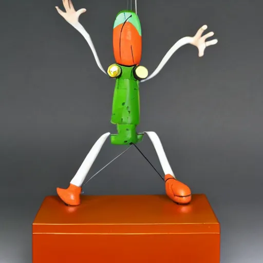 Image similar to 1 9 6 0 s weirdo cartoon sculpture toy on display