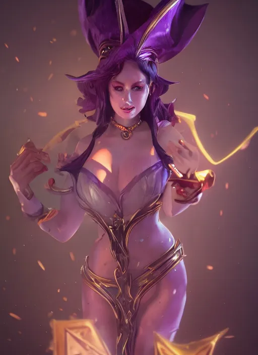 Image similar to leblanc, from league of legends, au naturel, hyper detailed, digital art, trending in artstation, cinematic lighting, studio quality, smooth render, fluorescent skin, unreal engine 5 rendered, octane rendered, art style by klimt and nixeu and ian sprigger and wlop and krenz cushart