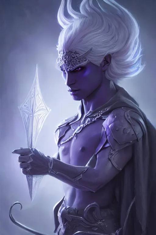 Prompt: drow prince, highly detailed, d & d, fantasy, highly detailed, digital painting, trending on artstation, concept art, sharp focus, illustration, global illumination, ray tracing, realistic shaded, art by artgerm and greg rutkowski and thomas cole and wayne barlowe