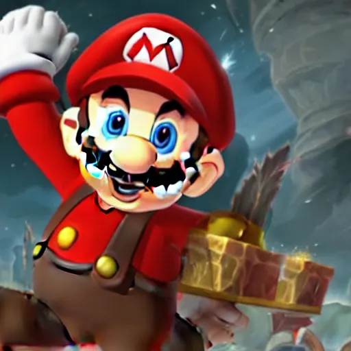 Prompt: mario as a league of legends character