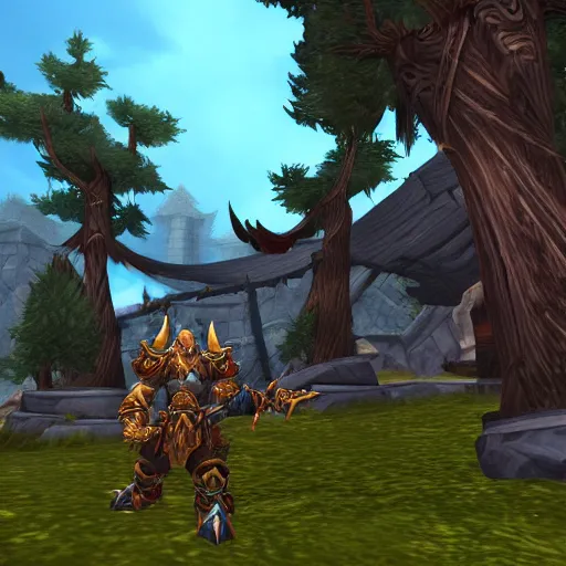 Prompt: World of Warcraft Screenshot.