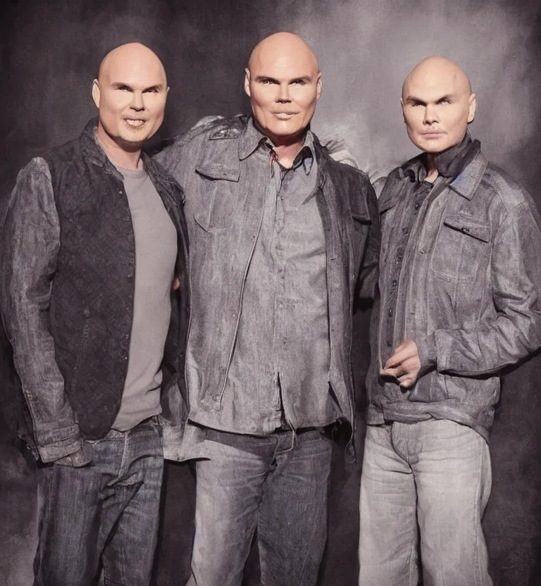 Prompt: “Will Ferrel and Billy Corgan, Arnold Render, photo, detailed”