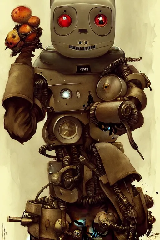 Image similar to kid robots costume | esoteric symbolism | jean - baptiste monge, esao andrews, bastien lecouffe - deharme, tim jacobus, ken currie | ultra - detailed realism, soft cinematic lighting, hi - fructose, artstation, high - quality, ink watercolors wes anderson poster art