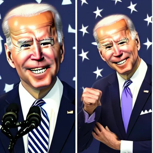 Prompt: Joe Biden as anime villain