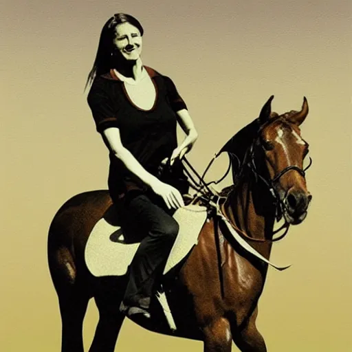 Image similar to woman on horse abstract collage by john stezaker