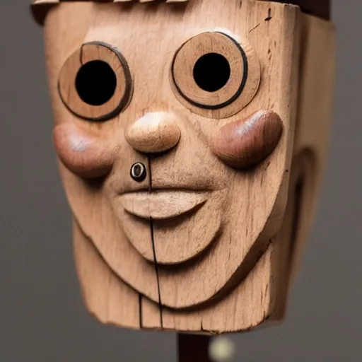 Prompt: GFrank Dillane as a wooden puppet