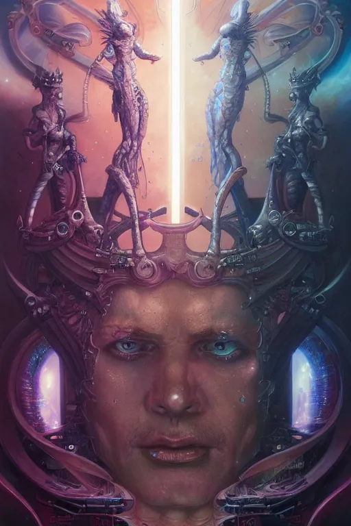 Image similar to gemini fantasy character portrait, ultra realistic, wide angle, intricate details, blade runner artifacts, highly detailed by peter mohrbacher, wayne barlowe, boris vallejo, hajime sorayama aaron horkey, gaston bussiere, craig mullins