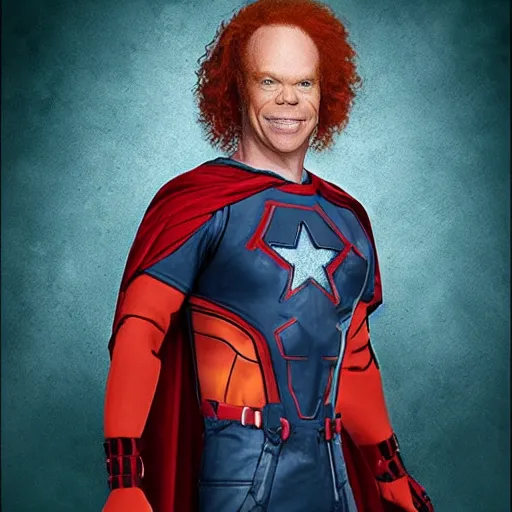 Prompt: carrot top as an avenger