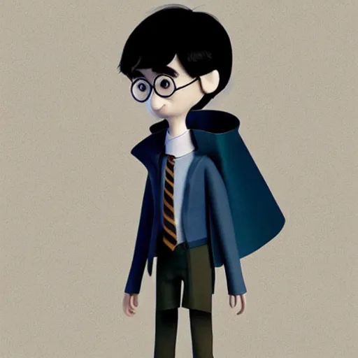 Prompt: Harry Potter profile picture by Pixar, asymmetrical, Organic Painting , Matte Painting, geometric shapes, hard edges :2 by Goro Fujita:4