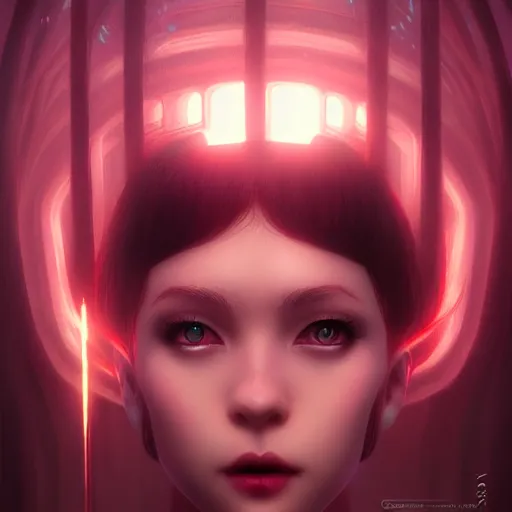 Image similar to nightmare from tower of fantasy by ross draws, looking into the camera by ilya kuvshinov, point of view, rtx reflections, octane render 1 2 8 k, extreme high intricate details by wlop, digital anime art by tom bagshaw
