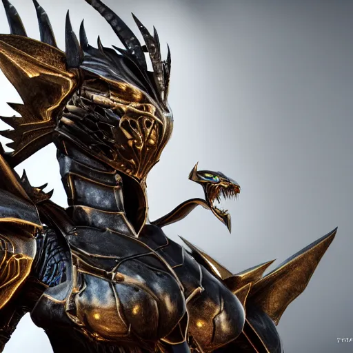 Image similar to highly detailed realistic stunning shot of a beautiful anthropomorphic female dragon knight, doing a majestic and elegant pose, armor made of steel, sharp claws and tail, two wings on her back, HD octane render, epic cinematography, fantasy, Artstation, Deviantart, Furaffinity