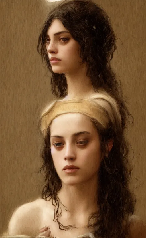 Image similar to kaya scodelario, traditional corsican, intricate, highly detailed, artstation, illustration, jurgens, rutkowski, bouguereau