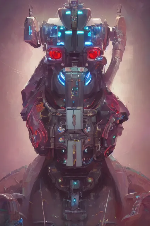 Image similar to portrait of a cybernetic llama samurai, cyberpunk concept art by pete mohrbacher and artgerm and wlop and greg rutkowski and deathburger, digital art, highly detailed, intricate, sci-fi, sharp focus, Trending on Artstation HQ, deviantart, unreal engine 5, 4K UHD image, daily deviation