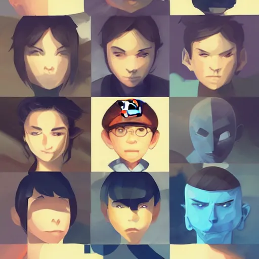 Image similar to face icon stylized minimalist nintendo 3 ds, loftis, cory behance hd by jesper ejsing, by rhads, makoto shinkai and lois van baarle, ilya kuvshinov, rossdraws global illumination