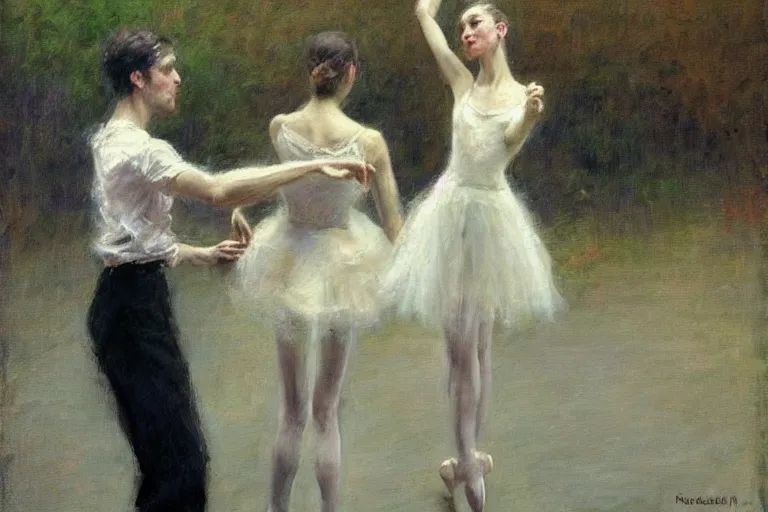 Image similar to “ ballerina painting by ron hicks ”