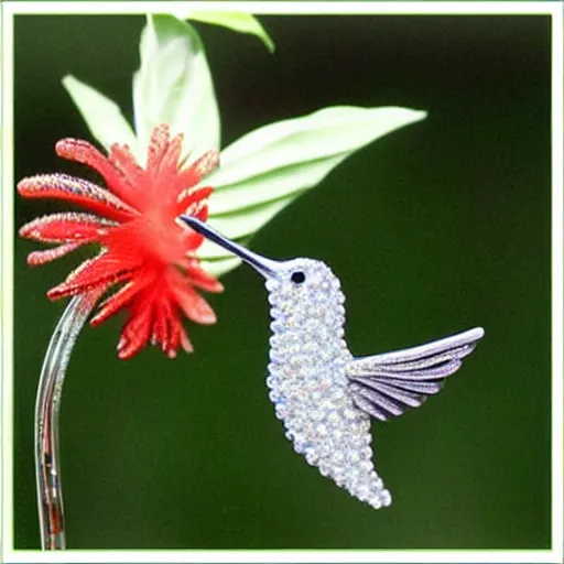 Image similar to hummingbird made out of crystal