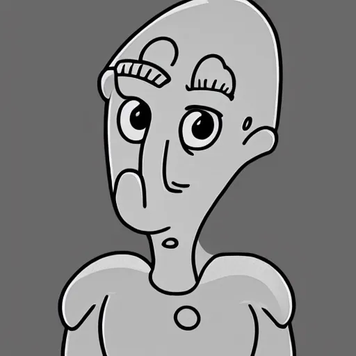 Image similar to handsome squidward, male, detailed