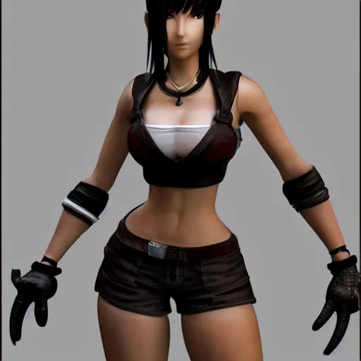 Image similar to tifa lockhart, highly detailed, 4 k