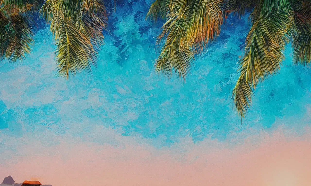 Image similar to paradise beach by alena aenami artworks in 4 k