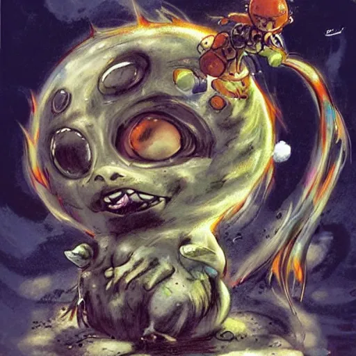 Image similar to a cuteness elemental, whirling energy made of cuteness, dramatic, cinematic, by simon bisley