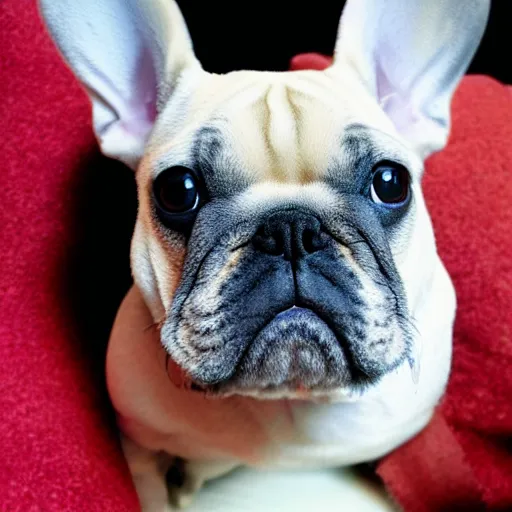 Prompt: glass french bulldog