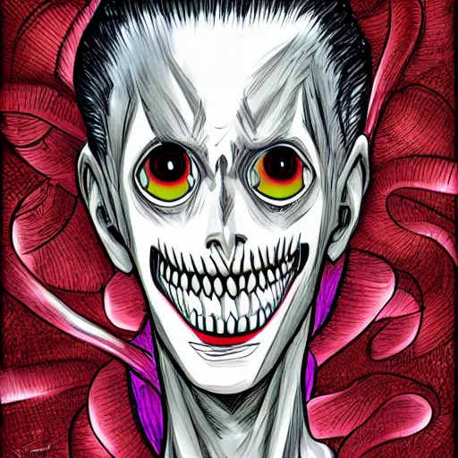 Prompt: valorant viper, style junji ito, digital painting,